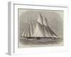 The International Yacht-Race, the Cambria Weathering the Sappho Off Bonchurch-Edwin Weedon-Framed Giclee Print