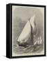 The International Yacht-Race, the Sappho and Cambria Rounding Off St Catherine'S-Edwin Weedon-Framed Stretched Canvas