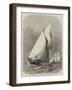 The International Yacht-Race, the Sappho and Cambria Rounding Off St Catherine'S-Edwin Weedon-Framed Giclee Print