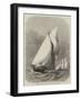The International Yacht-Race, the Sappho and Cambria Rounding Off St Catherine'S-Edwin Weedon-Framed Giclee Print