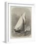 The International Yacht-Race, the Sappho and Cambria Rounding Off St Catherine'S-Edwin Weedon-Framed Giclee Print