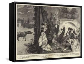 The Interrupted Ghost Story-Frederick Barnard-Framed Stretched Canvas