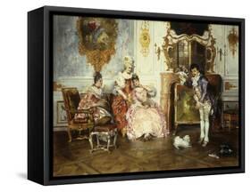 The Interrupted Proposal-Leopold Schmutzler-Framed Stretched Canvas