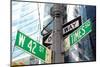 The Intersection of 42Nd Street and times Square in New York City.-SeanPavonePhoto-Mounted Photographic Print