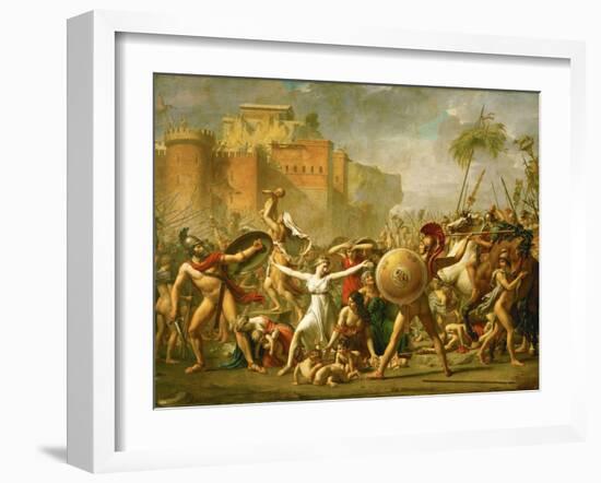 The Intervention of the Sabine Women, 1799-Jacques-Louis David-Framed Giclee Print