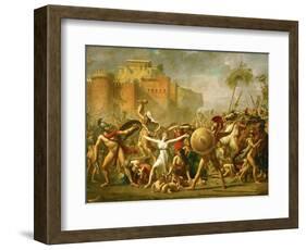 The Intervention of the Sabine Women, 1799-Jacques-Louis David-Framed Giclee Print