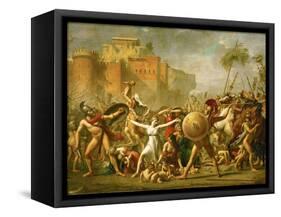 The Intervention of the Sabine Women, 1799-Jacques-Louis David-Framed Stretched Canvas