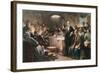 The Intervention of Vladimir Lenin (1870-1924) at the 2nd Congress of the R.S.D.R.P. in 1903-Sergei Arsenevich Vinogradov-Framed Giclee Print