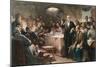 The Intervention of Vladimir Lenin (1870-1924) at the 2nd Congress of the R.S.D.R.P. in 1903-Sergei Arsenevich Vinogradov-Mounted Giclee Print