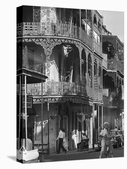 The Intricate Iron Work Balconies of New Orleans' French Quarter-null-Stretched Canvas