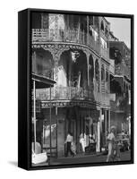 The Intricate Iron Work Balconies of New Orleans' French Quarter-null-Framed Stretched Canvas