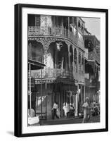 The Intricate Iron Work Balconies of New Orleans' French Quarter-null-Framed Premium Photographic Print