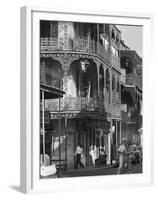 The Intricate Iron Work Balconies of New Orleans' French Quarter-null-Framed Premium Photographic Print