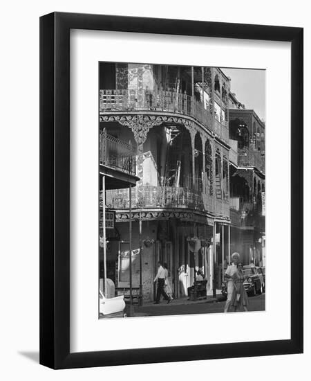 The Intricate Iron Work Balconies of New Orleans' French Quarter-null-Framed Premium Photographic Print