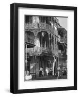 The Intricate Iron Work Balconies of New Orleans' French Quarter-null-Framed Photographic Print