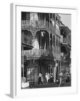 The Intricate Iron Work Balconies of New Orleans' French Quarter-null-Framed Photographic Print