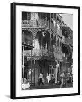 The Intricate Iron Work Balconies of New Orleans' French Quarter-null-Framed Photographic Print