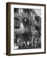 The Intricate Iron Work Balconies of New Orleans' French Quarter-null-Framed Photographic Print