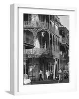 The Intricate Iron Work Balconies of New Orleans' French Quarter-null-Framed Photographic Print