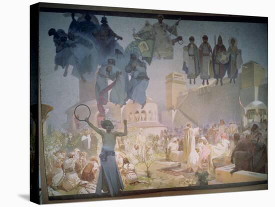 The Introduction of the Slavonic Liturgy, from the 'Slav Epic', 1912-Alphonse Mucha-Stretched Canvas