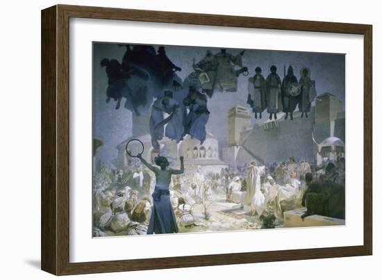 The Introduction of the Slavonic Liturgy, from the 'slav Epic', 1912-Alphonse Mucha-Framed Giclee Print