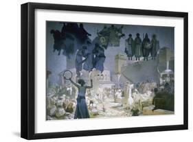 The Introduction of the Slavonic Liturgy, from the 'slav Epic', 1912-Alphonse Mucha-Framed Giclee Print