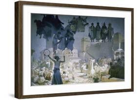 The Introduction of the Slavonic Liturgy, from the 'slav Epic', 1912-Alphonse Mucha-Framed Giclee Print