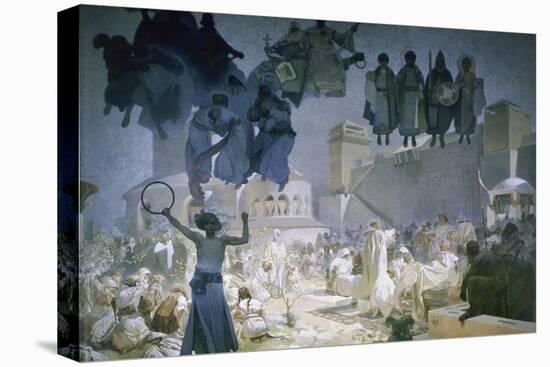 The Introduction of the Slavonic Liturgy, from the 'slav Epic', 1912-Alphonse Mucha-Stretched Canvas