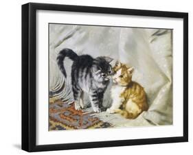 The Introduction: Silver and Ginger Kittens-Julius Adam-Framed Giclee Print