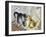 The Introduction: Silver and Ginger Kittens-Julius Adam-Framed Giclee Print