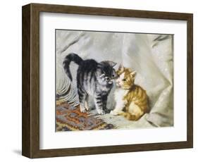 The Introduction: Silver and Ginger Kittens-Julius Adam-Framed Giclee Print