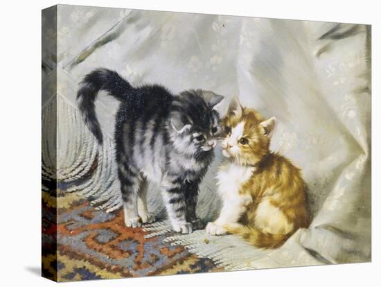 The Introduction: Silver and Ginger Kittens-Julius Adam-Stretched Canvas