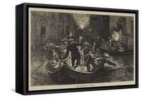 The Inundation at Rome-Hubert von Herkomer-Framed Stretched Canvas