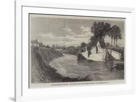 The Inundations in the Fens, the Blown Sluice at the Marshland Drain-Edmund Morison Wimperis-Framed Giclee Print