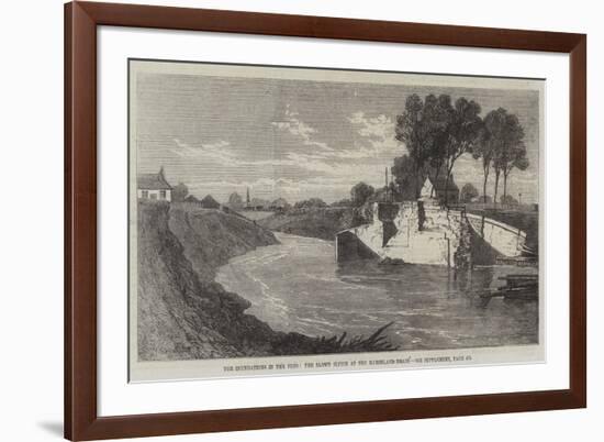 The Inundations in the Fens, the Blown Sluice at the Marshland Drain-Edmund Morison Wimperis-Framed Giclee Print