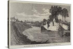 The Inundations in the Fens, the Blown Sluice at the Marshland Drain-Edmund Morison Wimperis-Stretched Canvas