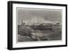 The Inundations in the Fens, the Syphon Dam of the Middle-Level Drain-null-Framed Giclee Print