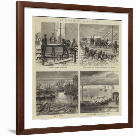 The Inundations Round Paris-null-Framed Giclee Print