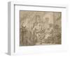 The Invention of Drawing (Brown Chalk on Off-White Paper Edged with Black Ink)-Francois Boucher-Framed Giclee Print