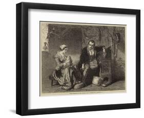 The Invention of the Stocking Loom-Alfred W. Elmore-Framed Giclee Print