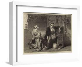The Invention of the Stocking Loom-Alfred W. Elmore-Framed Giclee Print