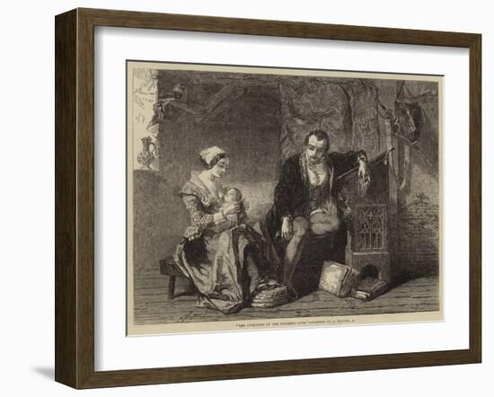 The Invention of the Stocking Loom-Alfred W. Elmore-Framed Giclee Print