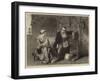 The Invention of the Stocking Loom-Alfred W. Elmore-Framed Giclee Print