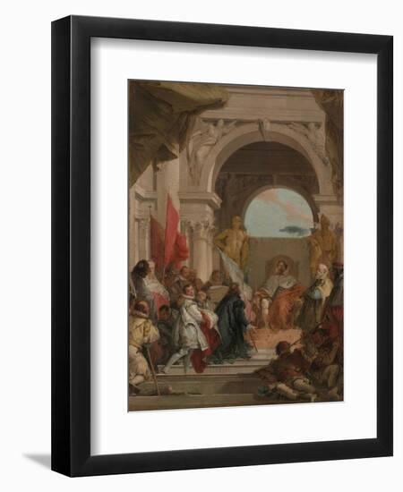 The Investiture of Bishop Harold as Duke of Franconia, c.1751-52-Giovanni Battista Tiepolo-Framed Giclee Print