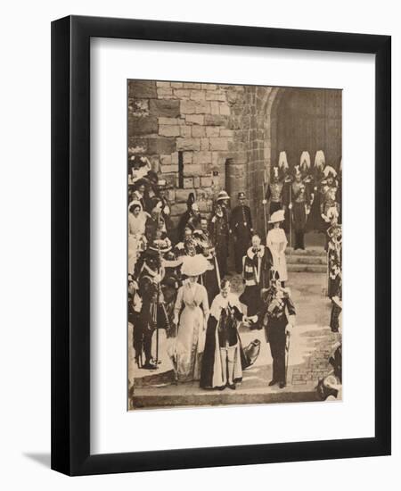 The investiture of the Prince of Wales at Caernarvon Castle, 13 July 1911 (1935)-Unknown-Framed Photographic Print