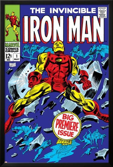 The Invincible Iron Man No.1 Cover: Iron Man-Gene Colan-Lamina Framed Poster