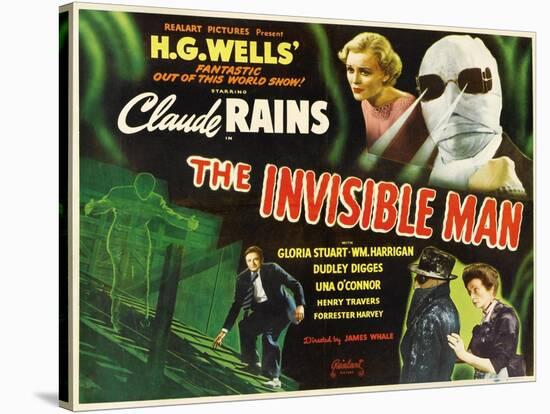 The Invisible Man, 1933, Directed by James Whale-null-Stretched Canvas