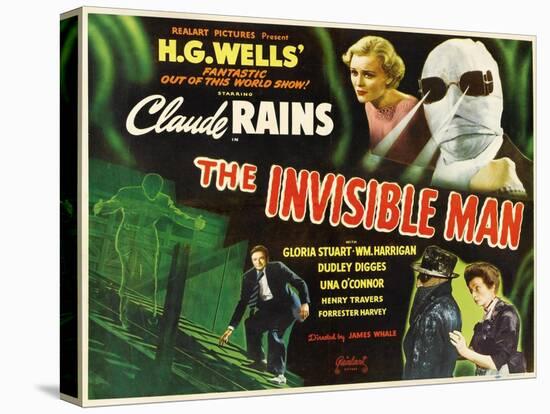 The Invisible Man, 1933, Directed by James Whale-null-Stretched Canvas