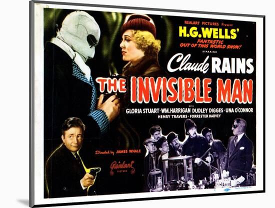 The Invisible Man, 1933-null-Mounted Art Print