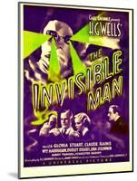 "The Invisible Man", Claude Rains, Henry Travers, Gloria Stuart, William Harrigan on Window Card-null-Mounted Art Print